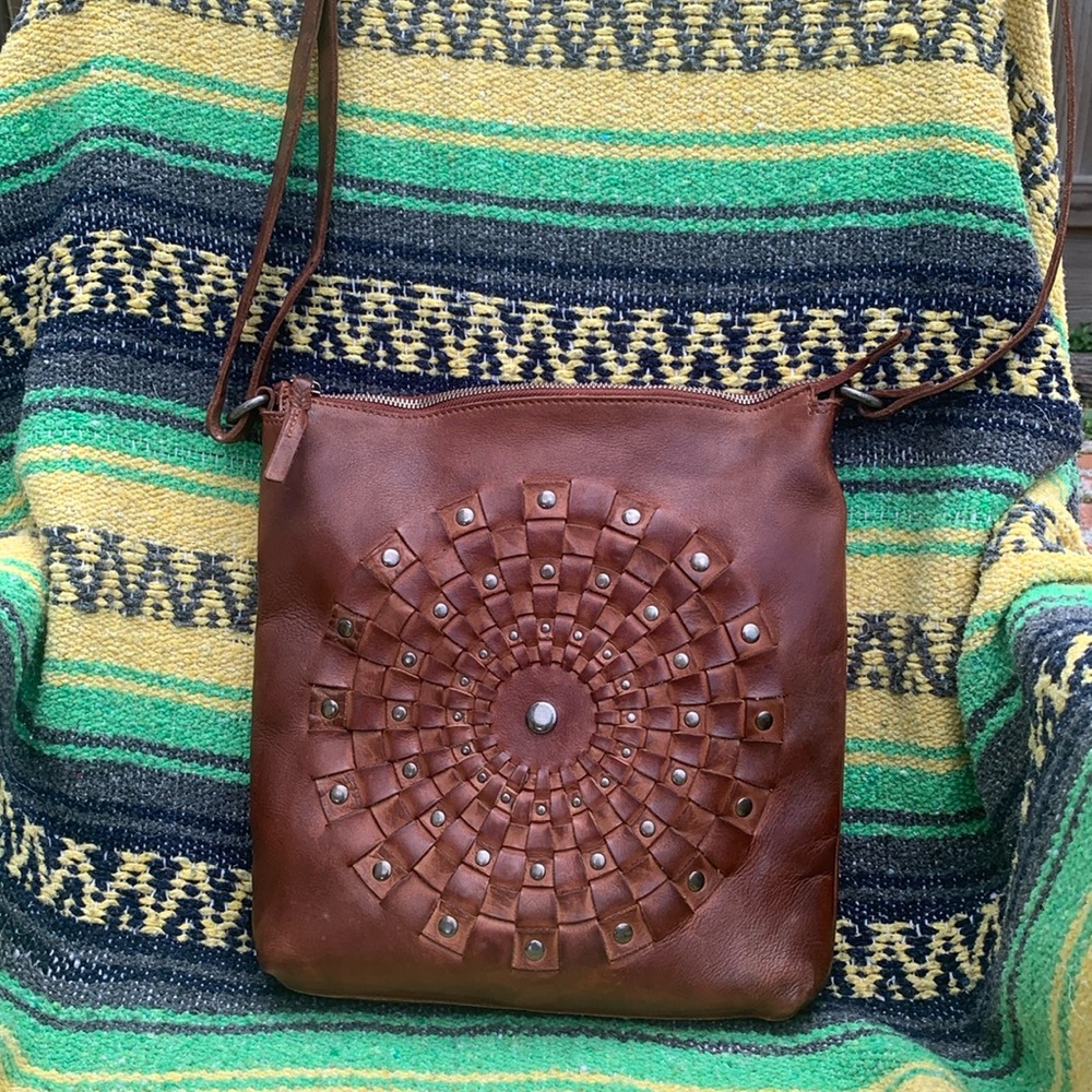 Vilencia Holland Genuine Dark brown Leather satchel bag